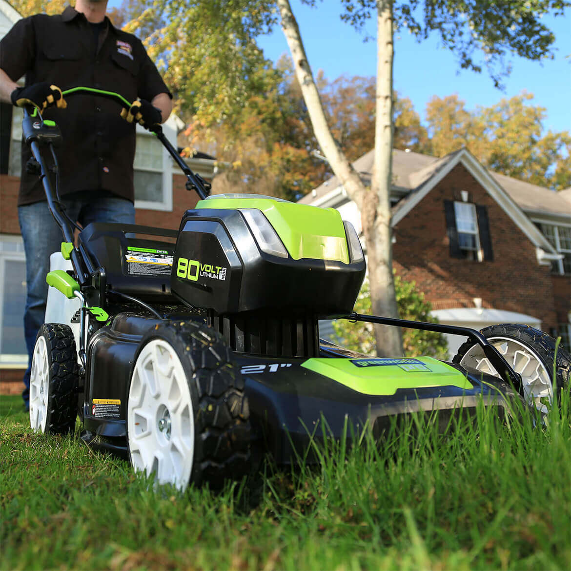 Greenworks 21 electric online lawn mower