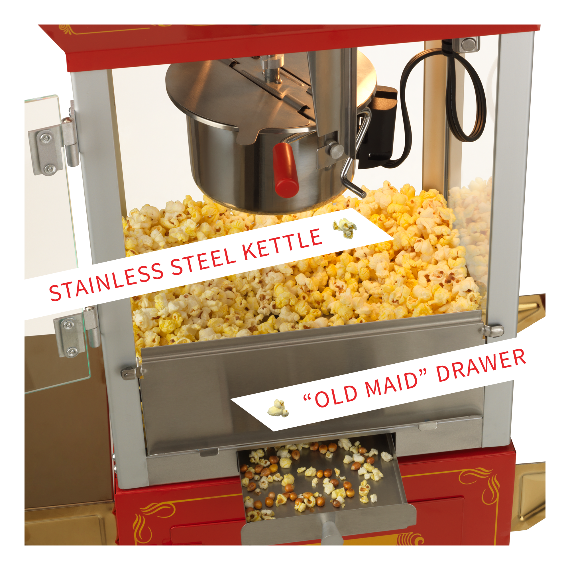 Theater Pop 4 Ounce Popcorn Machine With Cart Combo