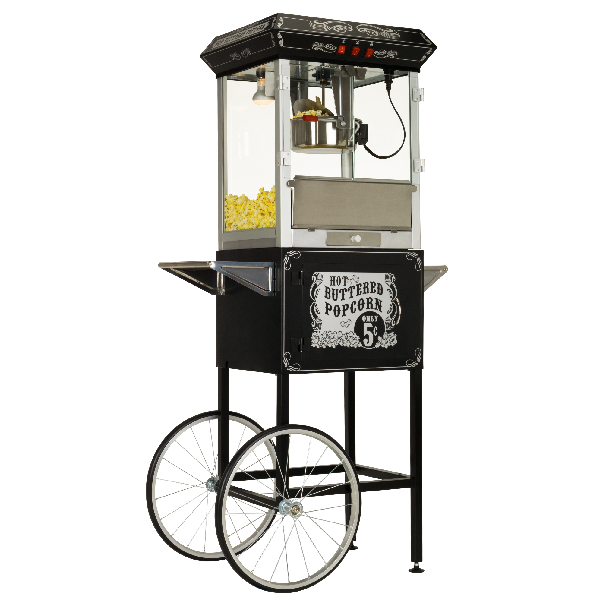 Funtime Carnival Style 8oz Hot Oil Popcorn Machine (Black)