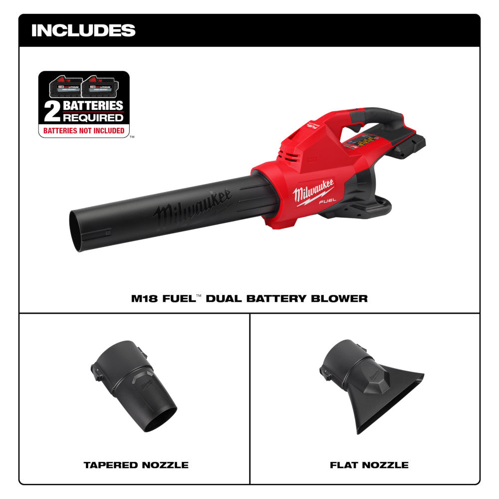 Milwaukee 2824-20 Souffleur à 2 batteries 600 CFM M18