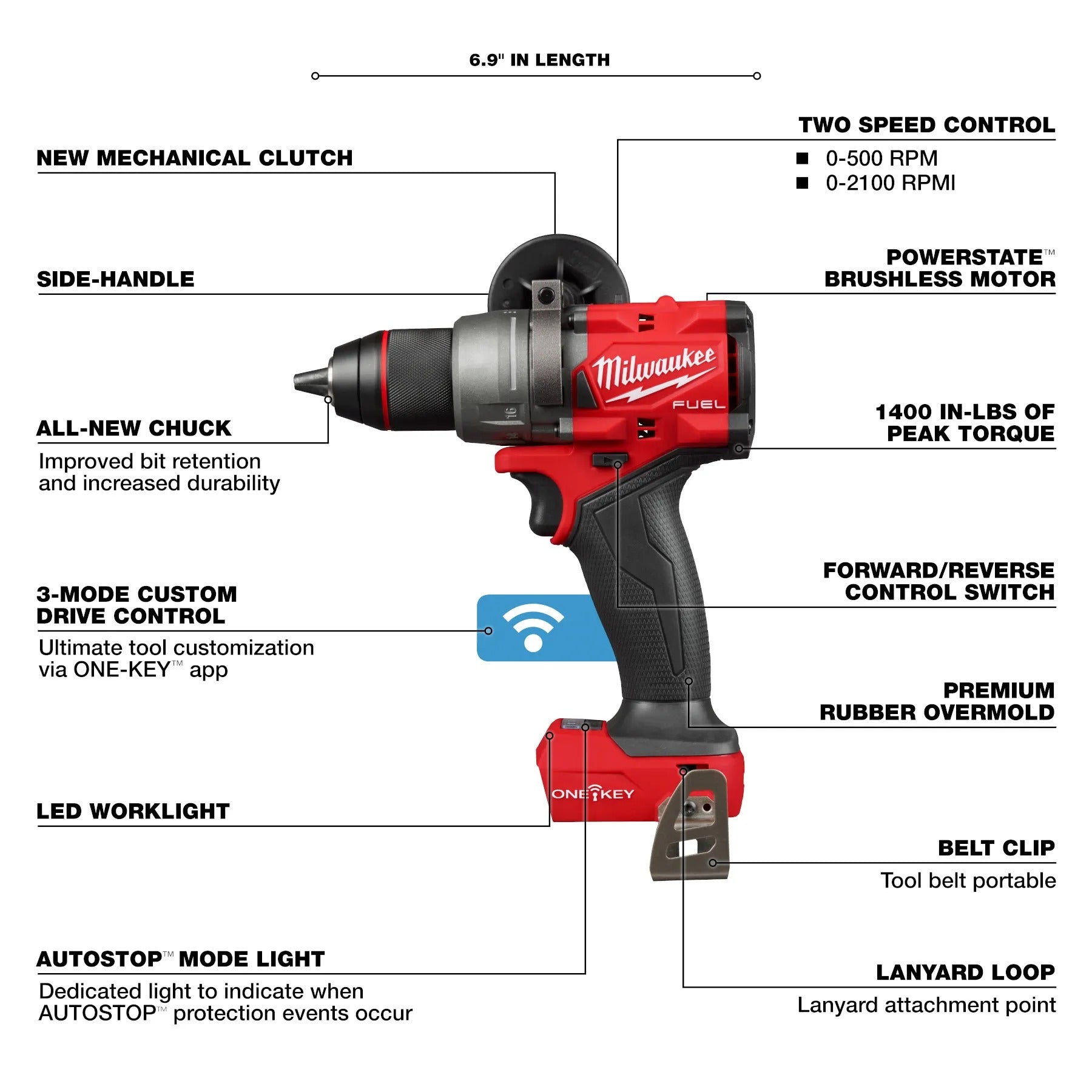 Milwaukee 2906-20 M18 FUEL 18V 1/2