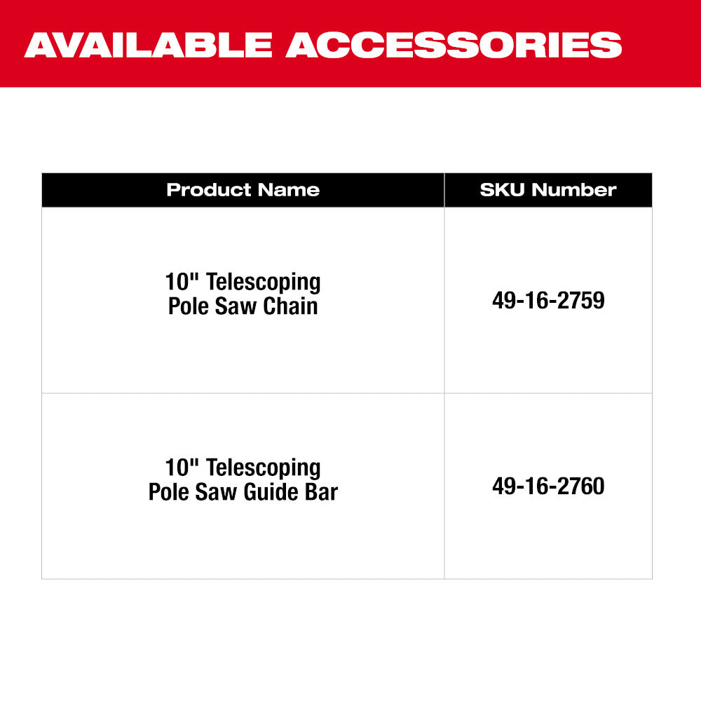 Milwaukee 3013-20 M18 FUEL™ Telescoping Pole Saw (Tool-Only)