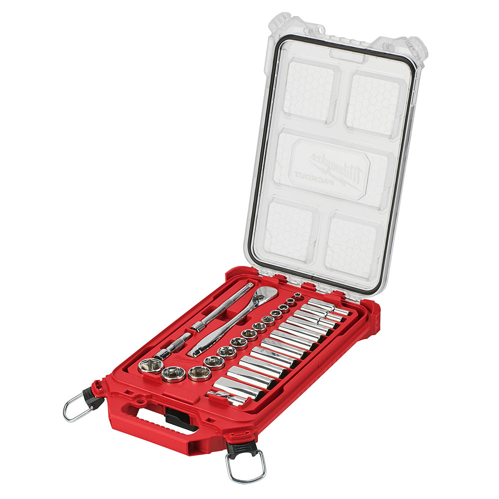 Milwaukee 48-22-9481 3/8” Ratchet SAE Mechanics Tool Set w/ Packout Ca –  MaxTool