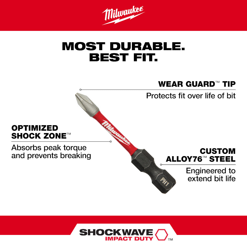 Milwaukee 48-32-4097 SHOCKWAVE Impact Duty Drill & Drive Set - 60PC